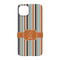 Orange & Blue Stripes iPhone 14 Case - Back