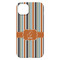 Orange & Blue Stripes iPhone 14 Plus Case - Back