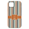 Orange & Blue Stripes iPhone 14 Plus Tough Case - Back