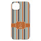 Orange & Blue Stripes iPhone 14 Pro Max Case - Back