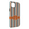 Orange & Blue Stripes iPhone 14 Pro Max Tough Case - Angle