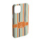 Orange & Blue Stripes iPhone 15 Case - Angle