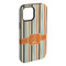 Orange & Blue Stripes iPhone 15 Plus Tough Case - Angle