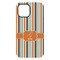 Orange & Blue Stripes iPhone 15 Plus Tough Case - Back