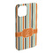 Orange & Blue Stripes iPhone 15 Pro Max Case - Angle