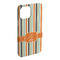 Orange & Blue Stripes iPhone Case - Plastic (Personalized)