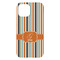 Orange & Blue Stripes iPhone 15 Pro Max Case - Back
