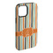 Orange & Blue Stripes iPhone Case - Rubber Lined - iPhone 15 Pro Max (Personalized)