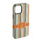 Orange & Blue Stripes iPhone Case - Rubber Lined - iPhone 15 Pro (Personalized)