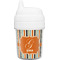 Orange Blue Swirls & Stripes Baby Sippy Cup (Personalized)