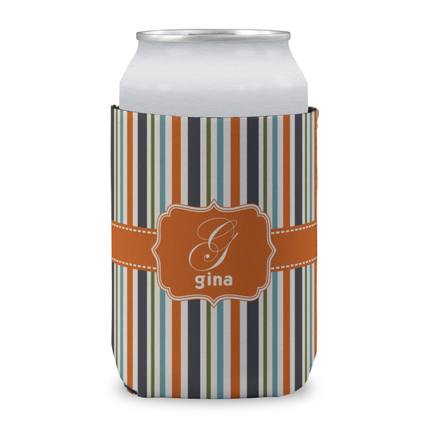 Orange & Blue Stripes Can Sleeve