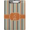 Orange & Blue Stripes Clipboard (Personalized)