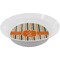 Orange Blue Swirls & Stripes Dinner Set - 4 Pc (Personalized)