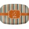 Orange & Blue Stripes Melamine Platter (Personalized)