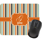 Orange & Blue Stripes Rectangular Mouse Pad (Personalized)
