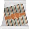 Orange Blue Swirls & Stripes Personalized Blanket