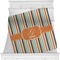 Orange & Blue Stripes Minky Blanket (Personalized)