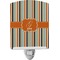 Orange & Blue Stripes Ceramic Night Light (Personalized)