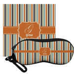Orange & Blue Stripes Eyeglass Case & Cloth (Personalized)