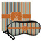 Orange & Blue Stripes Eyeglass Case & Cloth (Personalized)