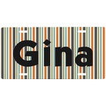 Orange & Blue Stripes Front License Plate (Personalized)