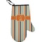 Orange & Blue Stripes Right Oven Mitt (Personalized)
