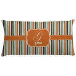 Orange & Blue Stripes Pillow Case (Personalized)