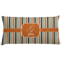 Orange & Blue Stripes Pillow Case (Personalized)