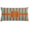 Orange Blue Swirls & Stripes Personalized Pillow Case