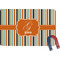 Orange Blue Swirls & Stripes Rectangular Fridge Magnet (Personalized)