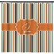 Orange Blue Swirls & Stripes Shower Curtain (Personalized)