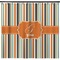 Orange & Blue Stripes Shower Curtain - 71" x 74" (Personalized)