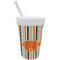Orange Blue Swirls & Stripes Sippy Cup with Straw (Personalized)