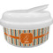 Orange Blue Swirls & Stripes Snack Container (Personalized)
