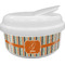 Orange & Blue Stripes Snack Container (Personalized)