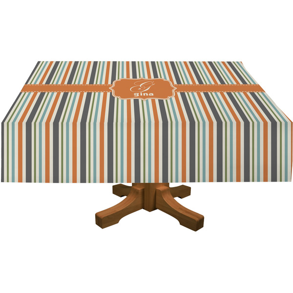 Orange Blue Swirls & Stripes Tablecloths (Personalized)