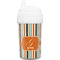 Orange Blue Swirls & Stripes Toddler Sippy Cup (Personalized)