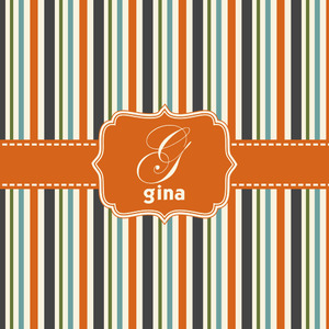 Orange & Blue Stripes