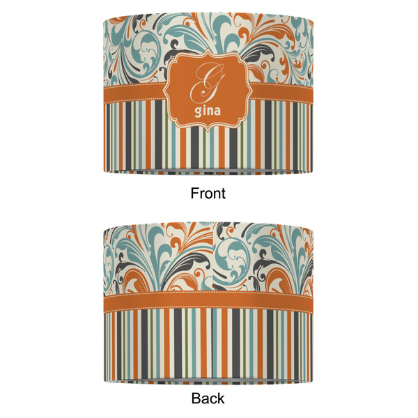 Orange Blue Swirls & Stripes 12" Drum Lampshade - APPROVAL (Fabric)