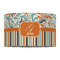 Orange Blue Swirls & Stripes 12" Drum Lampshade - FRONT (Fabric)