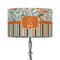 Orange Blue Swirls & Stripes 12" Drum Lamp Shade - Fabric (Personalized)