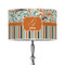 Orange Blue Swirls & Stripes 12" Drum Lamp Shade - Poly-film (Personalized)
