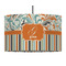 Orange Blue Swirls & Stripes 12" Drum Lampshade - PENDANT (Fabric)