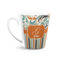 Orange Blue Swirls & Stripes 12 Oz Latte Mug - Front