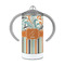 Orange Blue Swirls & Stripes 12 oz Stainless Steel Sippy Cups - FRONT