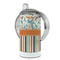 Orange Blue Swirls & Stripes 12 oz Stainless Steel Sippy Cups - FULL (back angle)