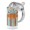 Orange Blue Swirls & Stripes 12 oz Stainless Steel Sippy Cups - Top Off