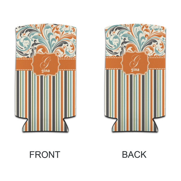 Orange Blue Swirls & Stripes 12oz Tall Can Sleeve - APPROVAL