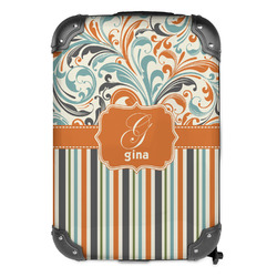 Orange Blue Swirls & Stripes Kids Hard Shell Backpack (Personalized)