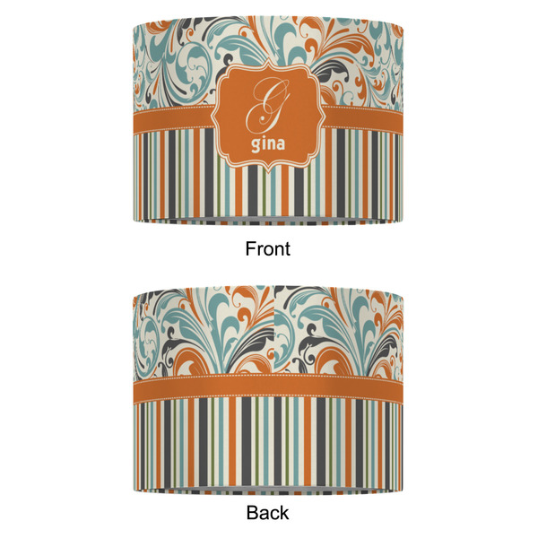 Orange Blue Swirls & Stripes 16" Drum Lampshade - APPROVAL (Fabric)